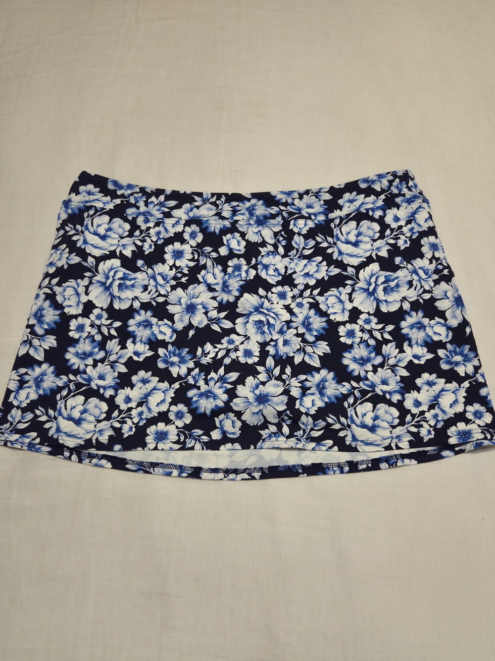 Lands' End Swim Skirt With Tummy Control - Deep Sea Navy Floral - Picture 9 of 13